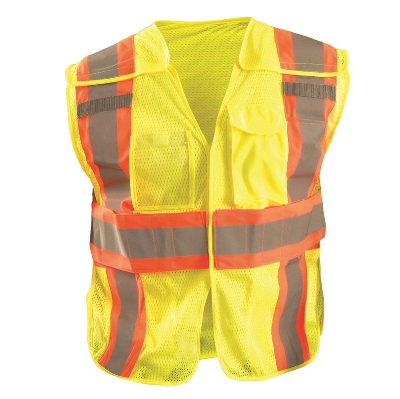 High Visibility Classic Mesh 2-Tone Expandable Vest Yellow
